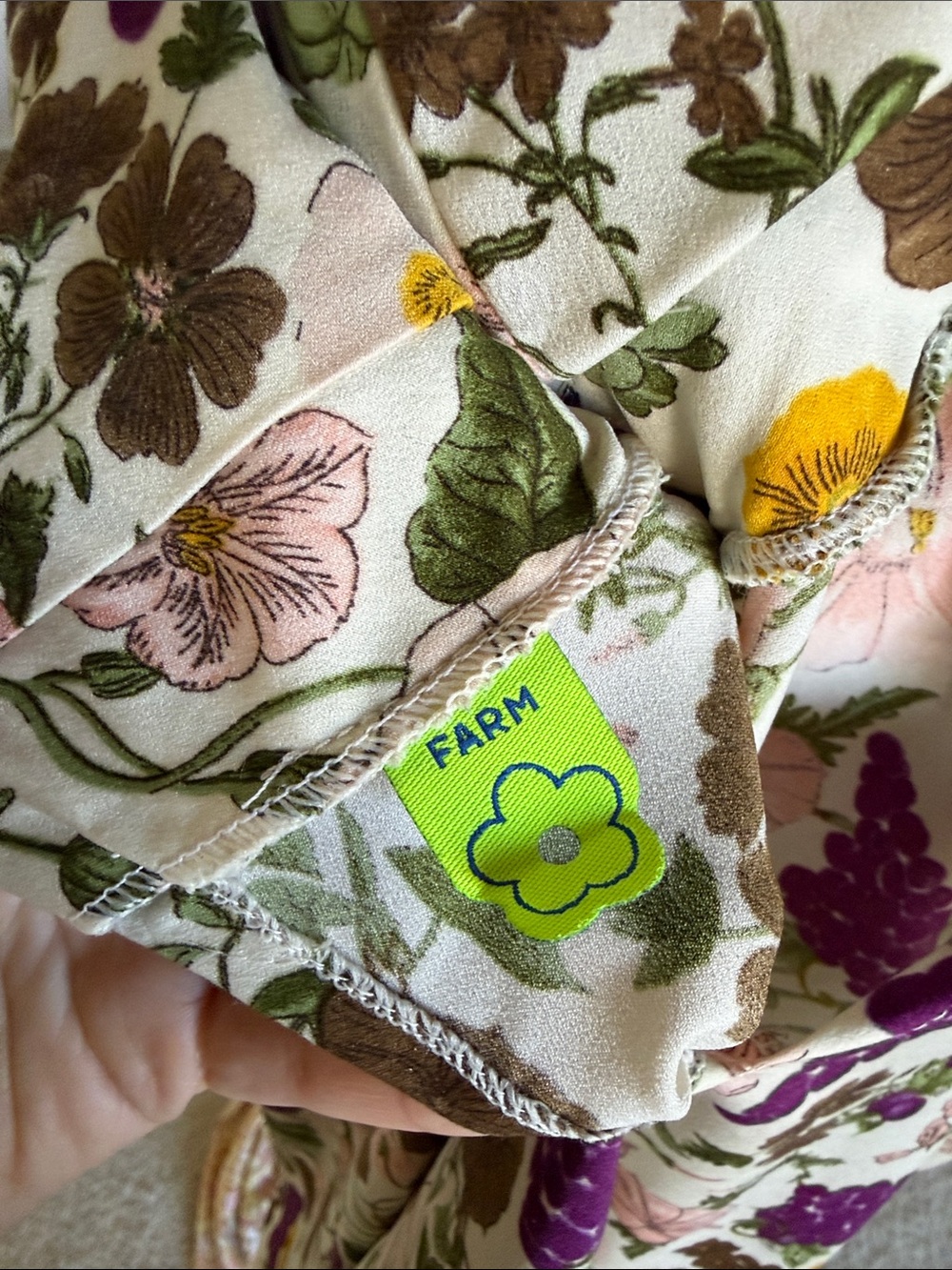 FARM Rio Slip Dress 100% Silk with Floral Print - Picture 3 of 6